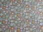 Preview: Patchworkstoff aus der Serie Doodle Days mit bunten Kreisen und Blumen auf taupe farbenen Untergrund von Makower.